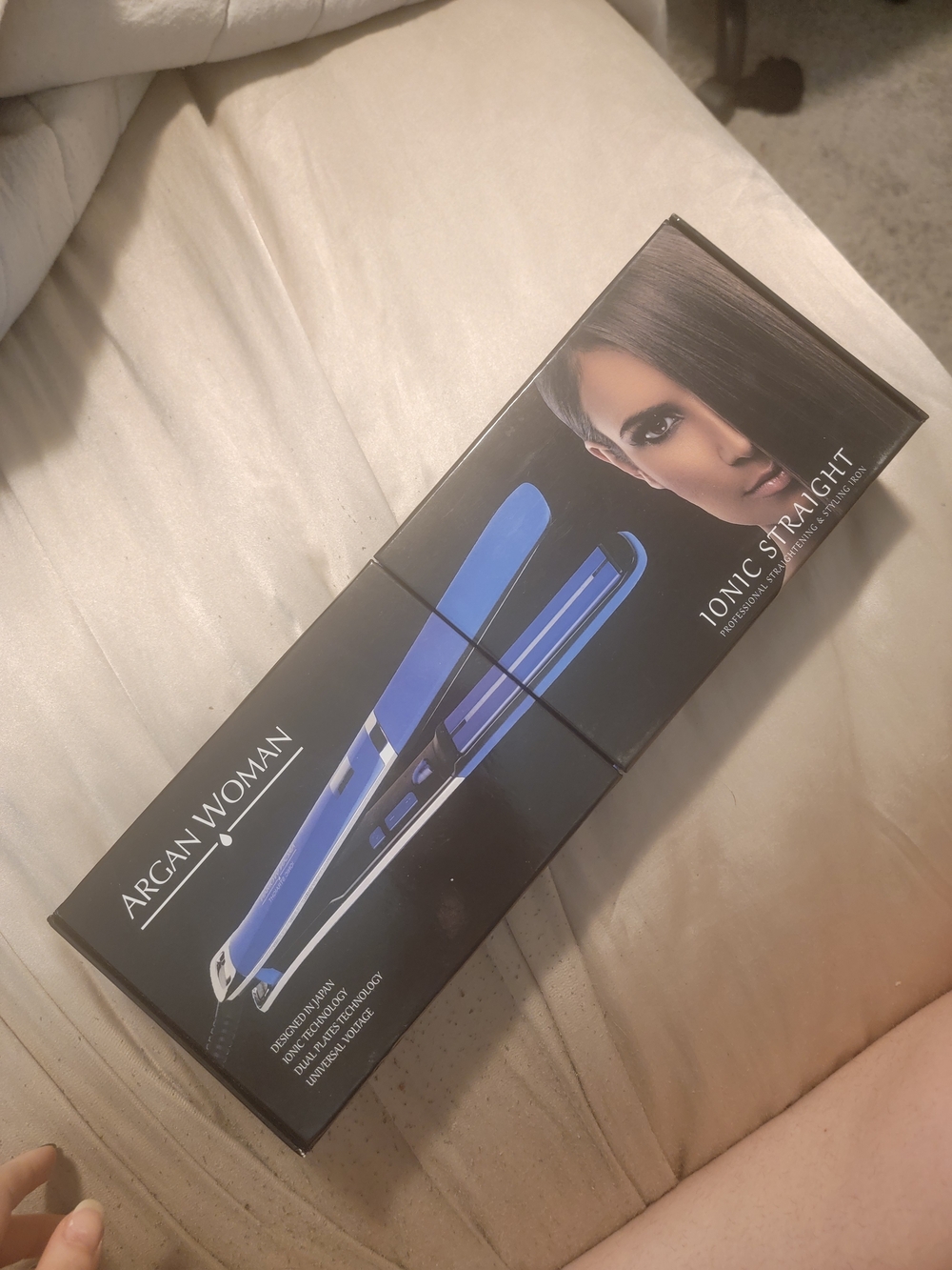 Argan Woman Ionic Straight Blue Hair Straightener